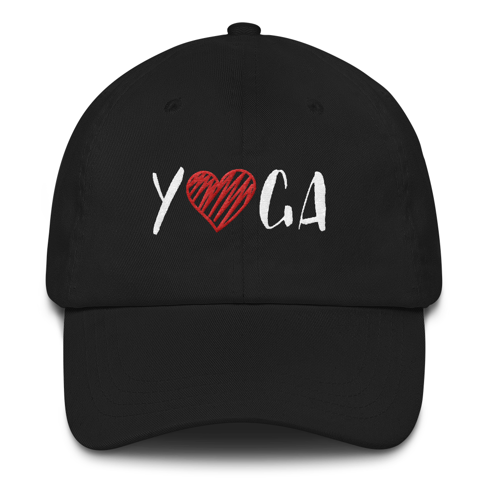 Baseball Cap (YOGA - embroidered design/red heart)