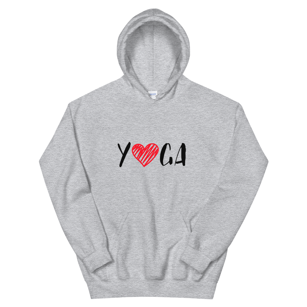 Hooded Sweatshirt (YOGA - red heart)