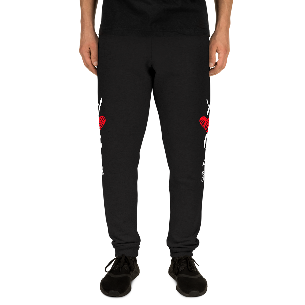 Unisex Joggers (Yoga Girl - red heart)