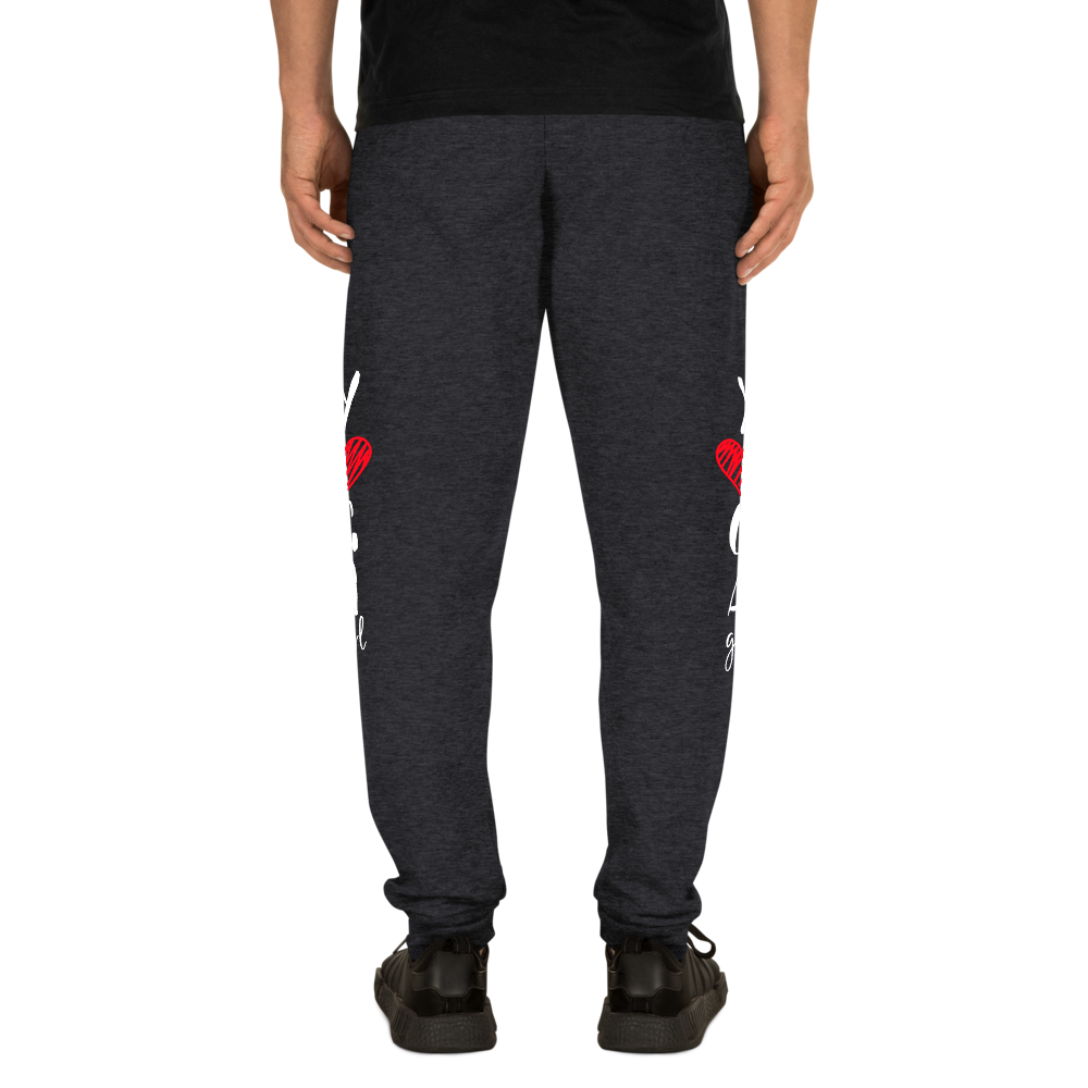 Unisex Joggers (Yoga Girl - red heart)