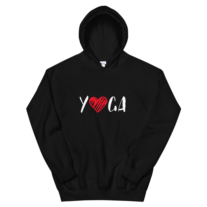 Hooded Sweatshirt (YOGA - red heart)