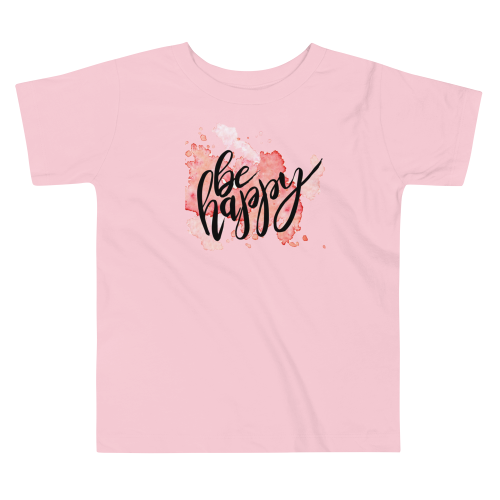 Toddler Short Sleeve Tee (Be Happy)