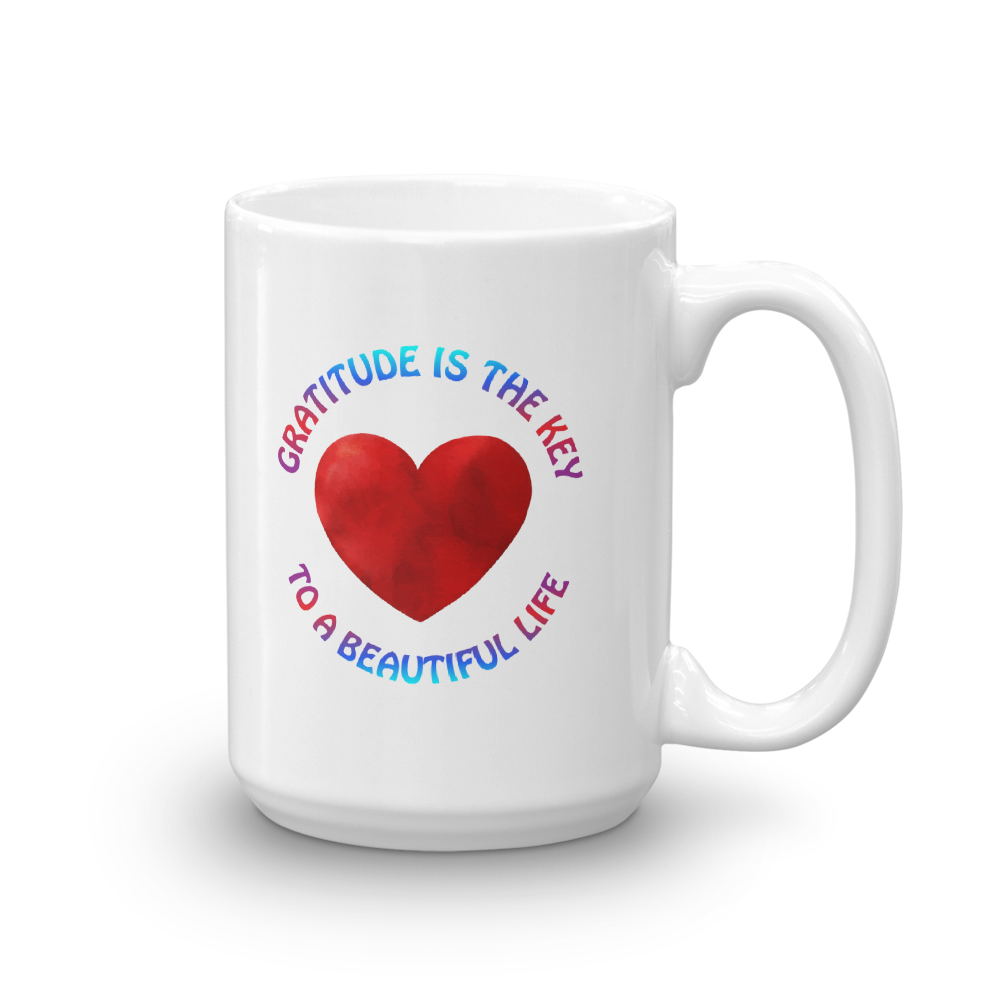 Mug (Gratitude is the Key to a Beautiful Life - heart)