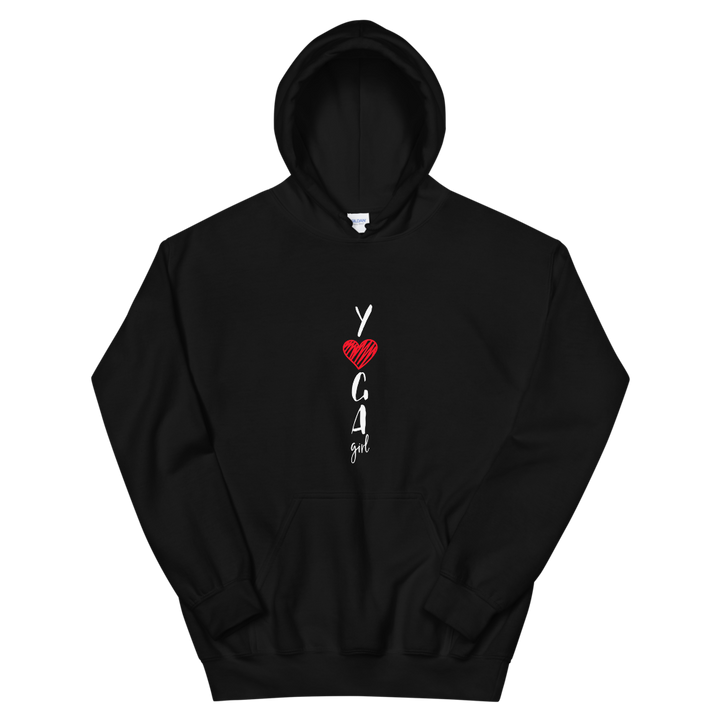 Hooded Sweatshirt (YOGA Girl - red heart)