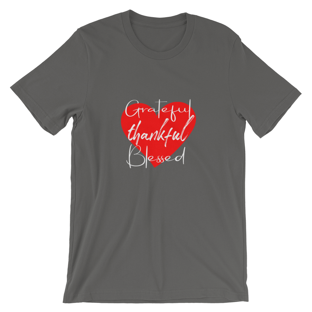 Short-Sleeve Unisex T-Shirt (Grateful, Thankful, Blessed)