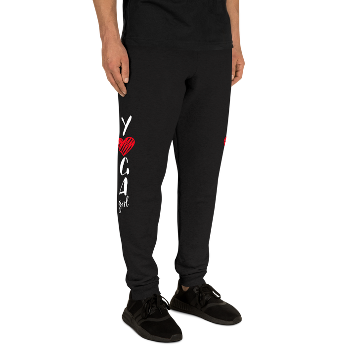 Unisex Joggers (Yoga Girl - red heart)