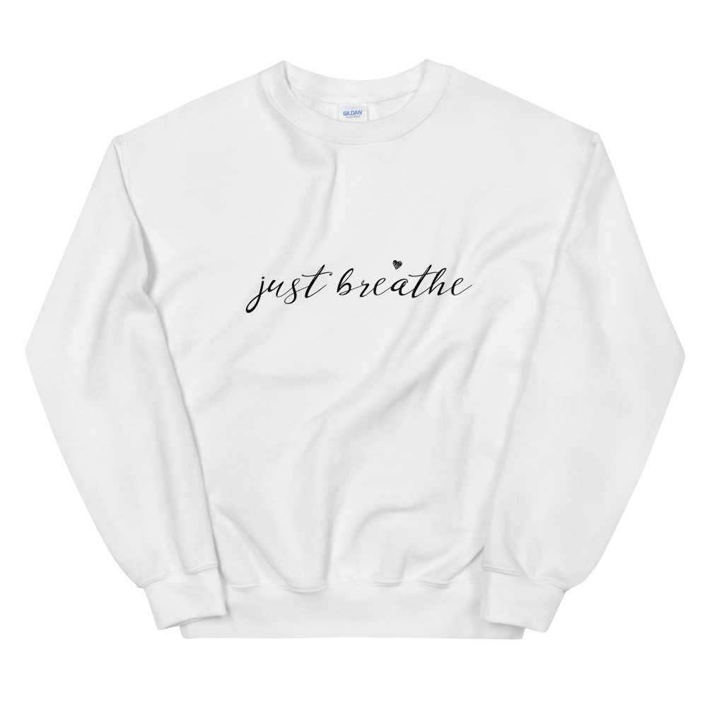 Unisex Heavy Blend Crewneck Sweatshirt (just breathe)