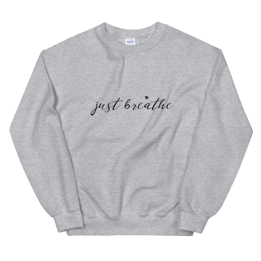 Unisex Heavy Blend Crewneck Sweatshirt (just breathe)