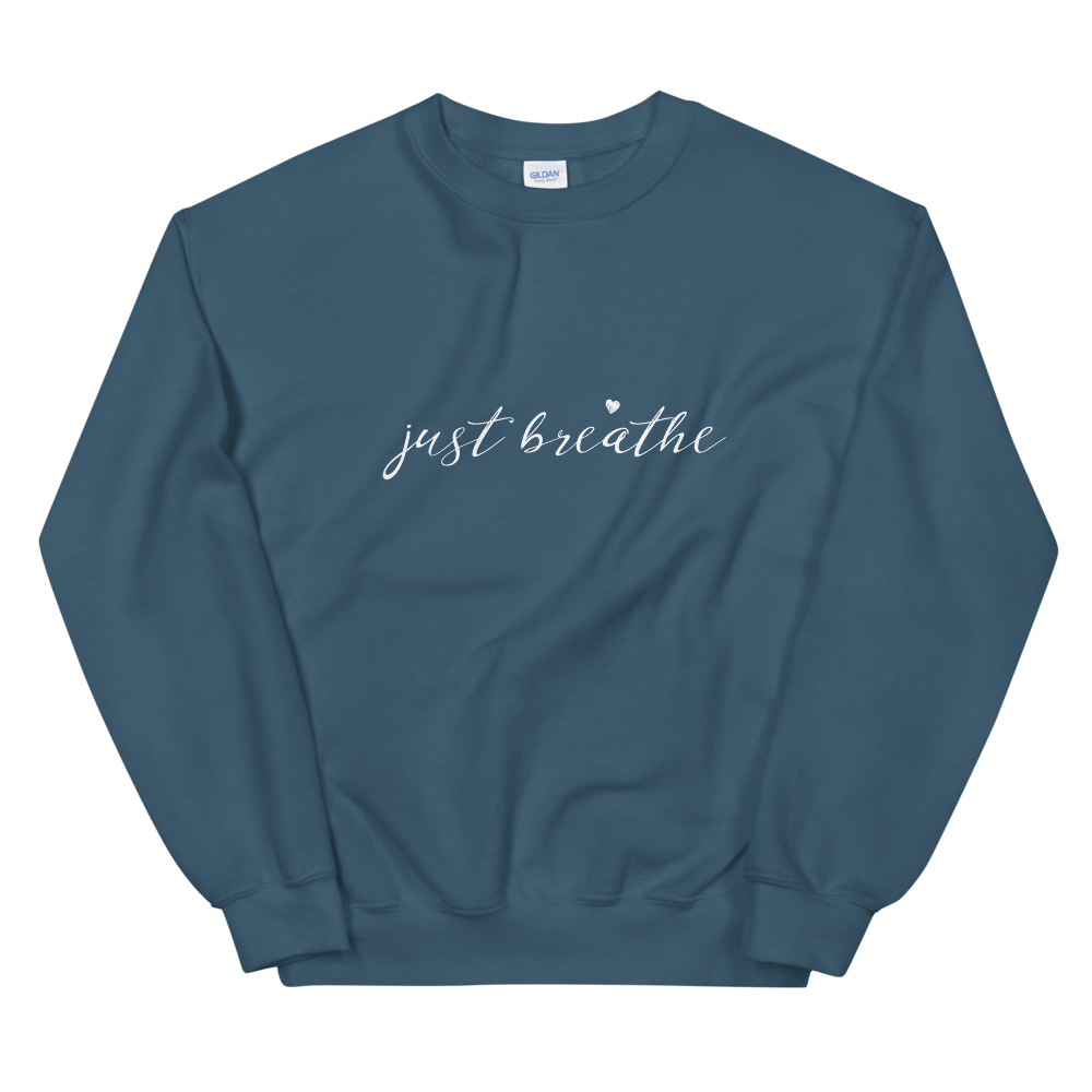 Unisex Heavy Blend Crewneck Sweatshirt (just breathe)