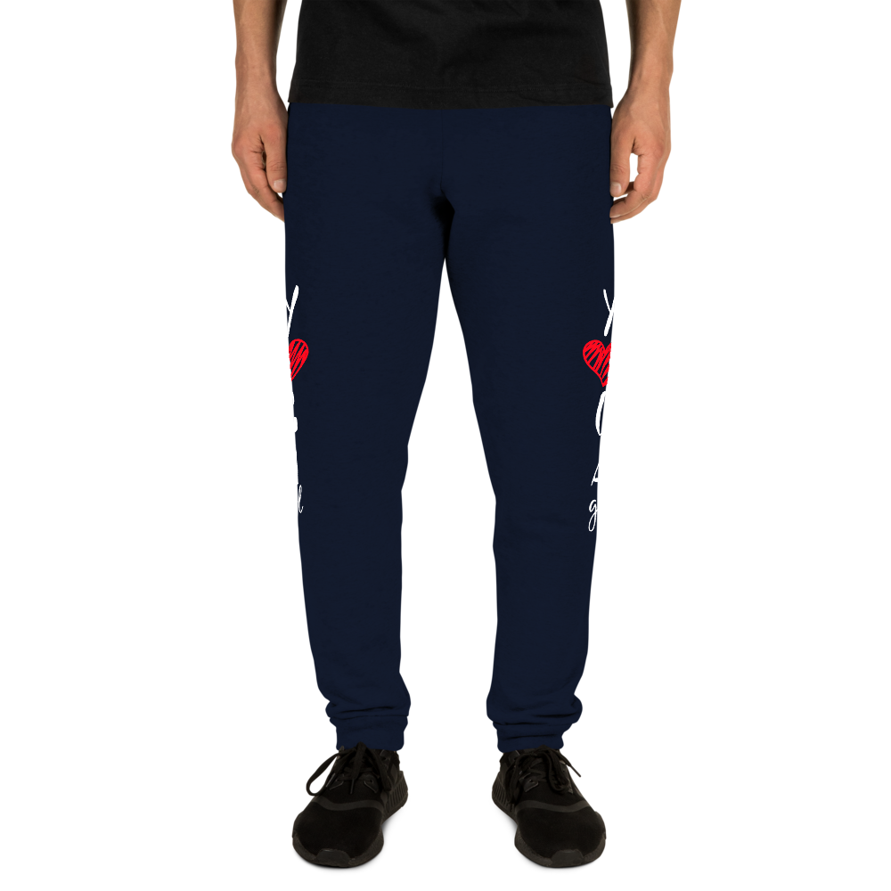 Unisex Joggers (Yoga Girl - red heart)