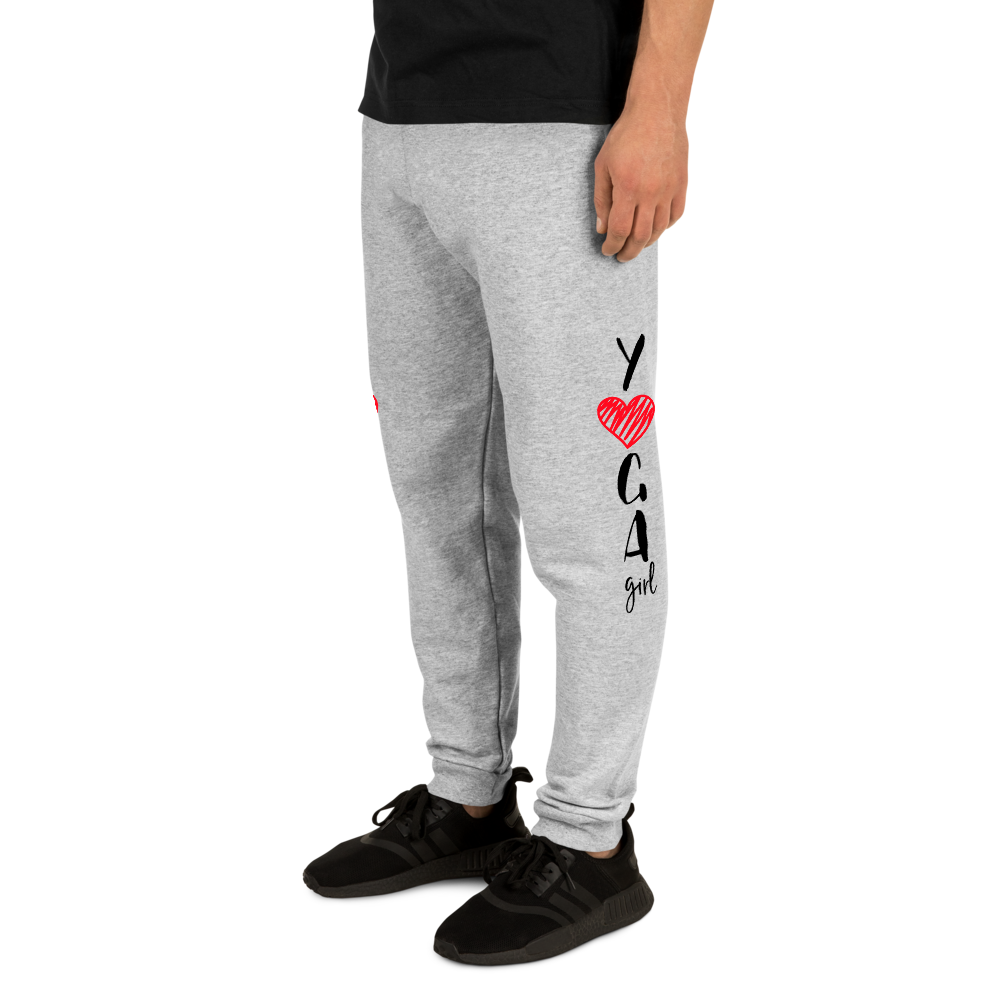 Unisex Joggers (Yoga Girl - red heart)