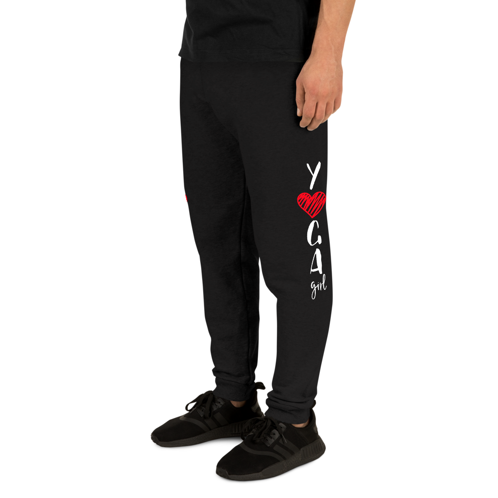 Unisex Joggers (Yoga Girl - red heart)