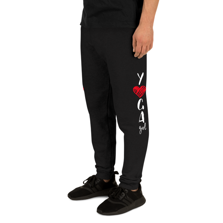 Unisex Joggers (Yoga Girl - red heart)