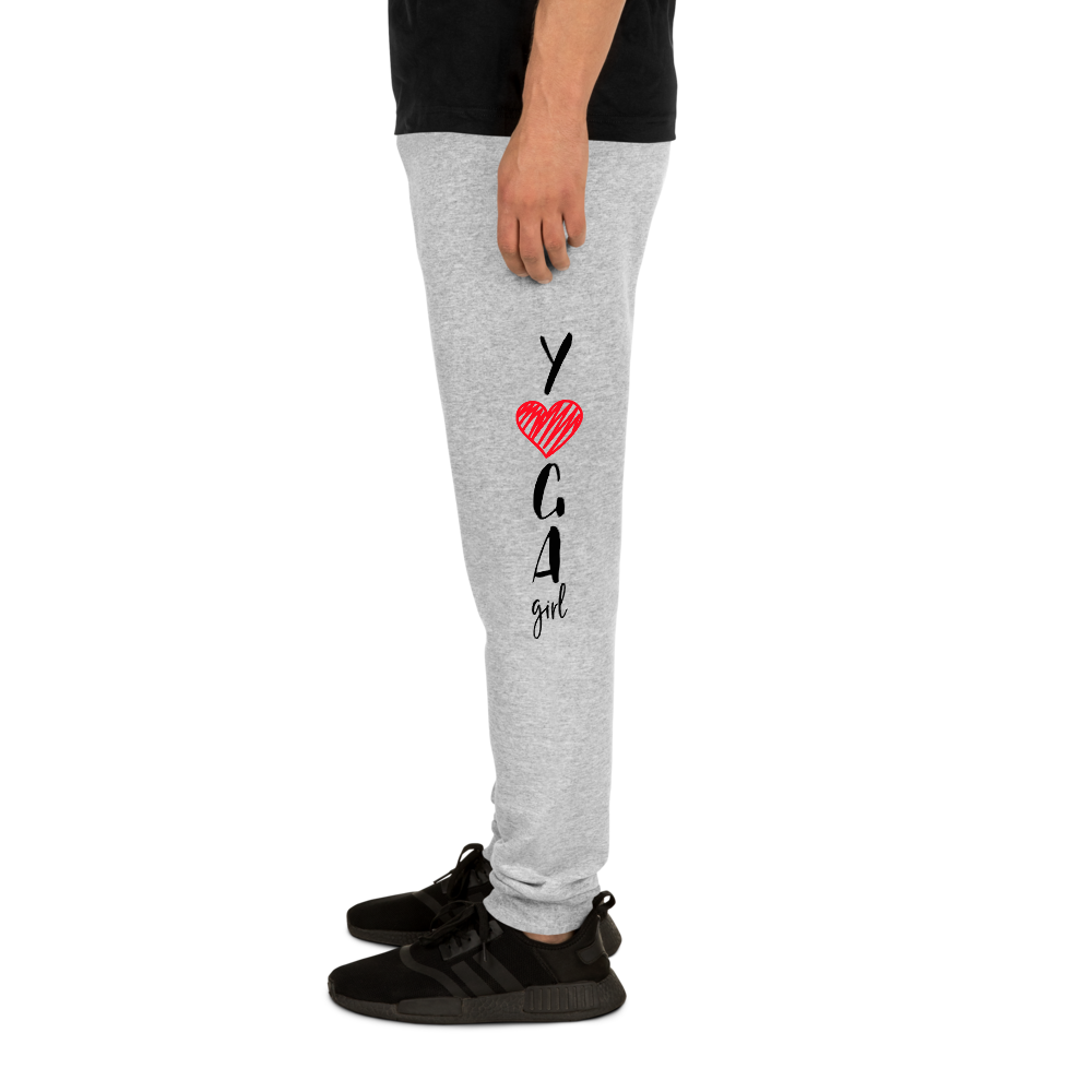 Unisex Joggers (Yoga Girl - red heart)