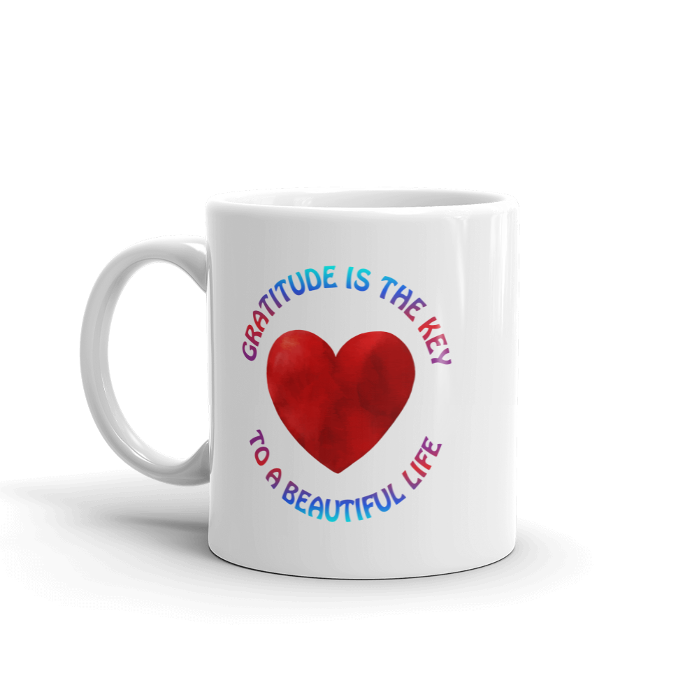 Mug (Gratitude is the Key to a Beautiful Life - heart)