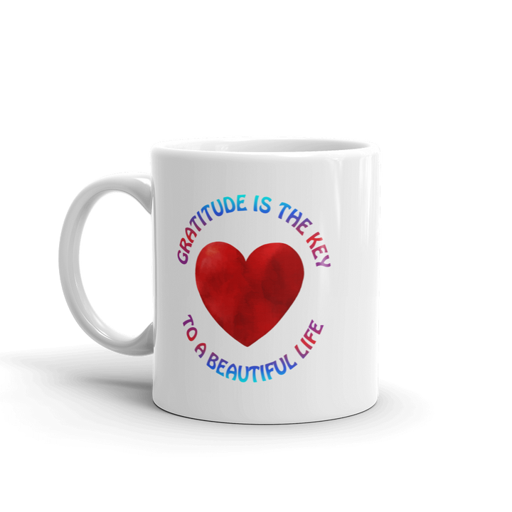 Mug (Gratitude is the Key to a Beautiful Life - heart)