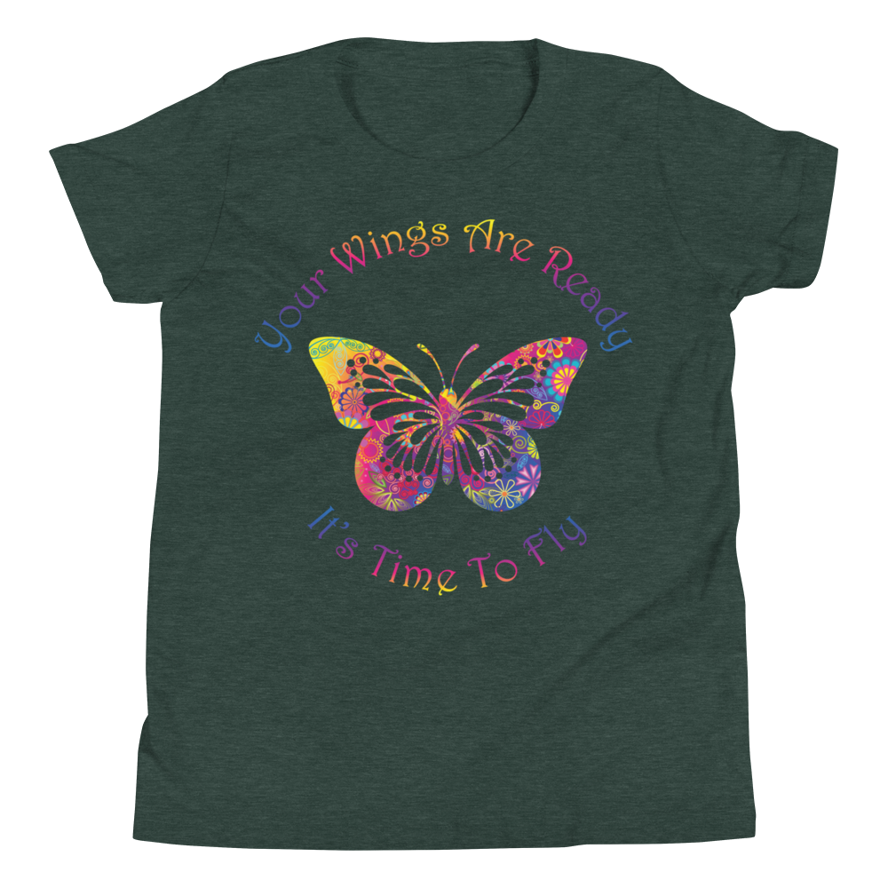 Youth Short Sleeve T-Shirt (Your Wings are Ready. It's Time to Fly)