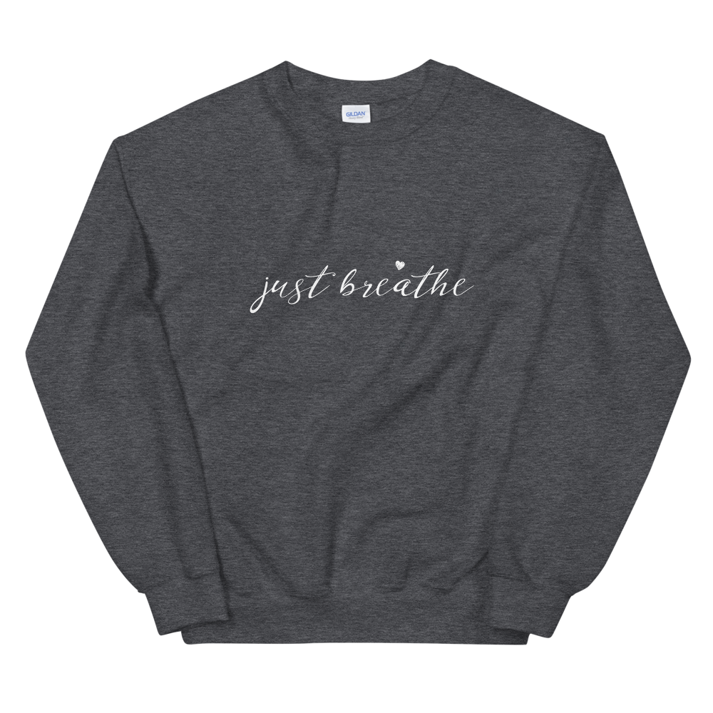 Unisex Heavy Blend Crewneck Sweatshirt (just breathe)